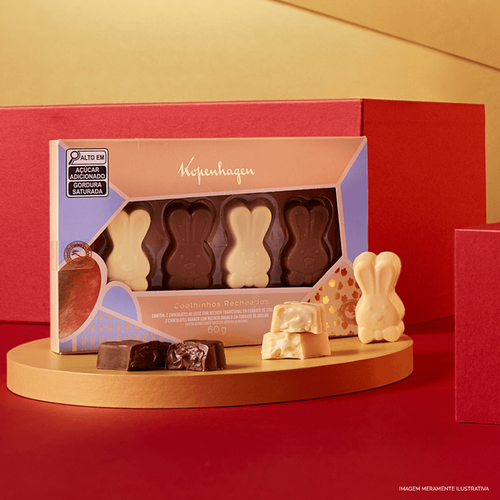 Coelhinhos de Páscoa Recheados 60G